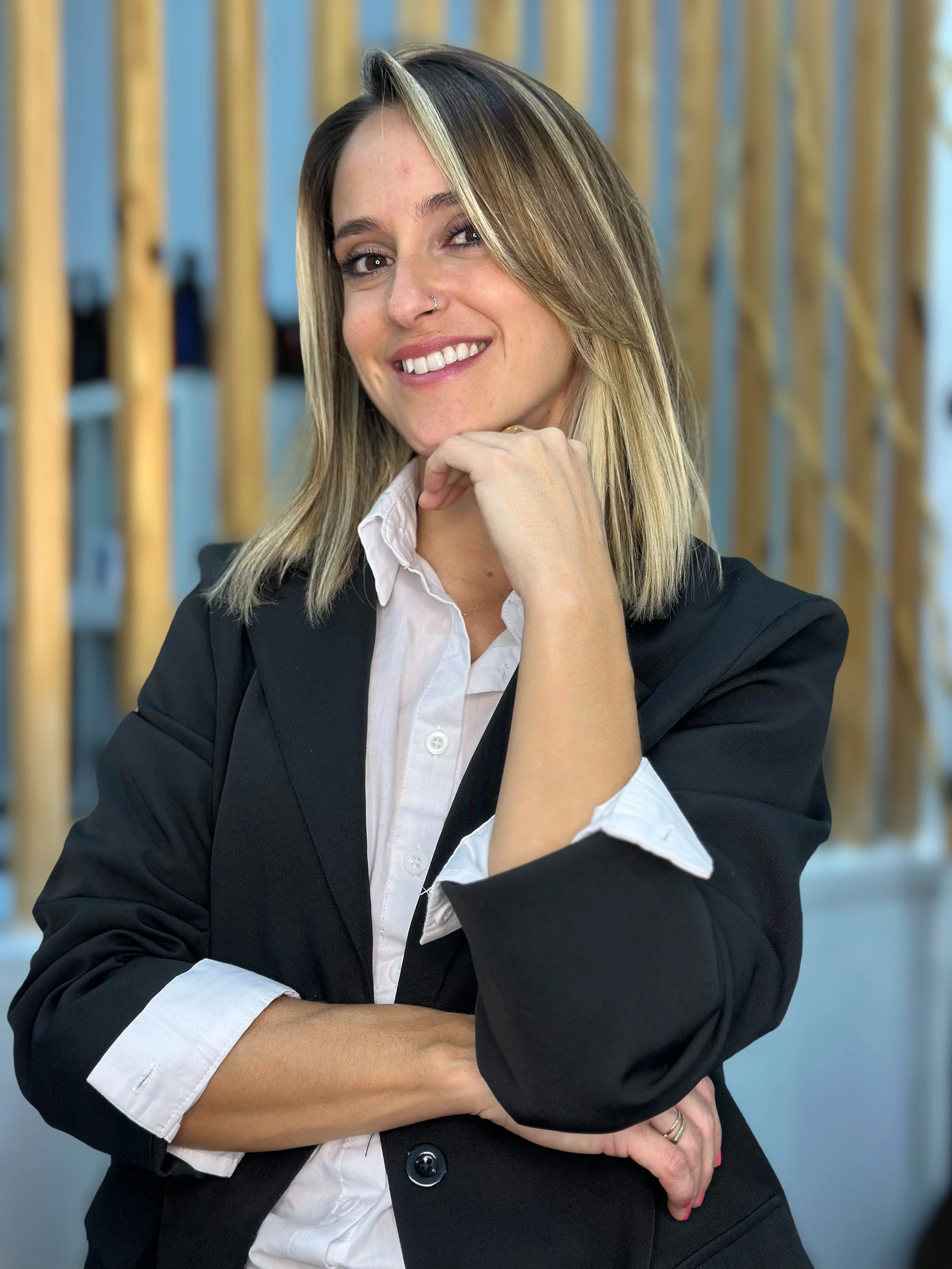 Juli Rio en su salón